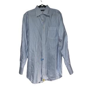 Peter Millar Men’s Button Down Plaid Long Sleeve Dress Shirt- Size M